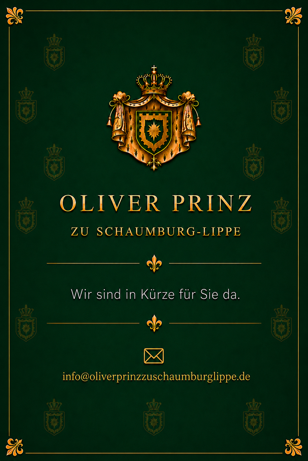 Oliver Prinz zu Schaumburg-Lippe Tablet Startseite